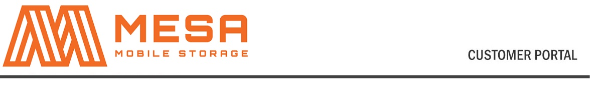 Mesa Mobile Storage - Customer Portal